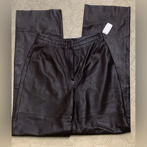 Brand New 1990s Y2K Vintage Women’s 8 MAX MARA Brown Soft Luxury Leather Pants